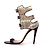 Manolo Blahnik Sandalen aus Pythonleder und schwarzem Leder mit Schnallen Python drucken