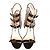Manolo Blahnik Sandalen aus Pythonleder und schwarzem Leder mit Schnallen Python drucken - Ansicht 3
