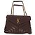 Borsa a spalla Saint Laurent Paris Loulou in pelle di agnello Bordò