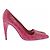 Prada Décolleté rosa in pelle di coccodrillo stampata - vista 2