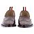 Thom Browne Sandali "slip-on" bordeaux in pelle verniciata Bordò - vista 4