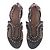 Alaïa Sandali piatti neri e dorati Nero - vista 6