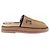 Chanel Zoccoli in shearling marrone con CC in catene - vista 2