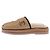 Chanel Zoccoli in shearling marrone con CC in catene - vista 3