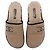 Chanel Zoccoli in shearling marrone con CC in catene - vista 6