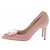 Gianvito Rossi Décolleté "Jaipur" in suede rosa chiaro con ornamenti - vista 3