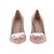 Gianvito Rossi Décolleté "Jaipur" in suede rosa chiaro con ornamenti - vista 4