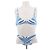 Autre Marque Bikini de rayas Azul