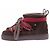 Rouje Stivali "Mont Amour" in suede marrone e rosso - vista 3