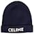 Céline Beanie blu a coste con logo  - vista 1
