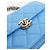 Chanel Pequena bolsa transversal de couro de cordeiro azul acolchoada - vista 11