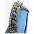 Chanel Pequena bolsa transversal de couro de cordeiro azul acolchoada - vista 7