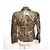 Autre Marque Vintage leather jacket with speckled print Brown Sand Light brown Dark brown - view 2