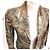 Autre Marque Vintage leather jacket with speckled print Brown Sand Light brown Dark brown - view 3