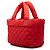 Bolsa tote Coco Cocoon pequena em nylon acolchoado vermelho da Chanel Verde oliva - vista 2