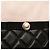 Clutch Chanel nera media in pelle di agnello e vitello trapuntata con perle O Beige - vista 8