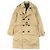 Abrigo trench de cuero de cordero y algodón Coach F33778 Beige Camello