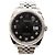 Rolex Datejust Au750 Edelstahl Schwarz