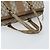 Borsa a Mano GUCCI GG Plus Supreme PVC Beige Oro Auth ep13270 D'oro - vista 7