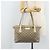 Gucci Borsa Tote GG Supreme in PVC beige argento 181086 Auth bs33438 - vista 23