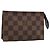 LOUIS VUITTON Poche Toilette 15 Damier Ebene N47548 Auth LV 172588V