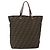 Borsa a mano in tela Zucca FENDI nera e marrone Auth ep13514 Nero - vista 2