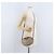 Borsa a spalla in tela a nido d'ape PVC beige oro Christian Dior Auth bs33486 - vista 22