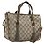 Borsa tote Gucci GG Supreme Web Sherry Line in PVC beige e oro 41 02 039 Auth 171911 D'oro