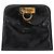 Borsa Gancini Chain Salvatore Ferragamo in pelle verniciata nera e oro Auth LNZ268 - vista 13