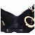 Borsa Gancini Chain Salvatore Ferragamo in pelle verniciata nera e oro Auth LNZ268 - vista 20