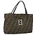 FENDI Zucca Canvas Handtasche Braun Schwarz Auth ep13529