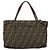 FENDI Zucca Canvas Handtasche Braun Schwarz Auth ep13529 - Ansicht 2