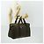 Borsa Tote Boston in Tela Zucca FENDI Nera Marrone Oro Auth am10607 Nero D'oro - vista 20