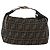 Borsa a mano in tela Zucca FENDI nera e marrone Auth 168429 Nero - vista 2
