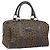 Céline Borsa a mano Celine C Sulky in tela marrone e oro Auth 172249 D'oro