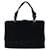 PRADA Borsa a Mano Velluto Nero Argento Auth bs33444 - vista 2