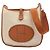 Borsa a tracolla Hermès Evelyne in tela beige e pelle marrone