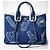 Chanel 19A New York Ägypten Denim Shearling Hieroglyph Coco Einkaufstasche Blau Golden Gold hardware