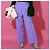 Autre Marque MAISON SPECIAL Color Wide Tapered Pants Polyester Pants Purple - view 3