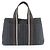 Borsa tote e a spalla in pelle e tela Hermès Troca Horizontal MM nera per uomo Nero