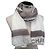 Stola/Scarf CHANEL da Donna in Cotone Bianco e Grigio Marrone