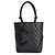 CHANEL Cambon Linie Medium Tote Bag aus schwarzem Lackkalbsleder mit silberner Hardware ()
