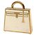 Pendente Charm Hermès Top Curiosity Kelly Bianco x Oro