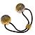 Scrunchie Nanogram Planet Louis Vuitton, Donna, , Metallo, Nero - vista 3