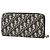 Christian Dior Dior Oblique Saddle Long Zip Wallet Navy Canvas Leather Men's - view 2