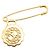 Broche Pin Motivo Cavalo Hermès Banho de Ouro Feminino HERMÈS Dourado