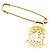 Broche Pin Motivo Cavalo Hermès Banho de Ouro Feminino HERMÈS Dourado - vista 2