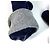 Fendi Check FF Bicolor Glove gloves Navy gray - view 7