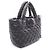 CHANEL Borsa Tote Piccola Coco Cocoon, Nylon e Pelle, Donna, Nero/Bordeaux - vista 2
