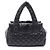 Borsa Chanel Coco Cocoon in nylon e pelle, nera. Nero